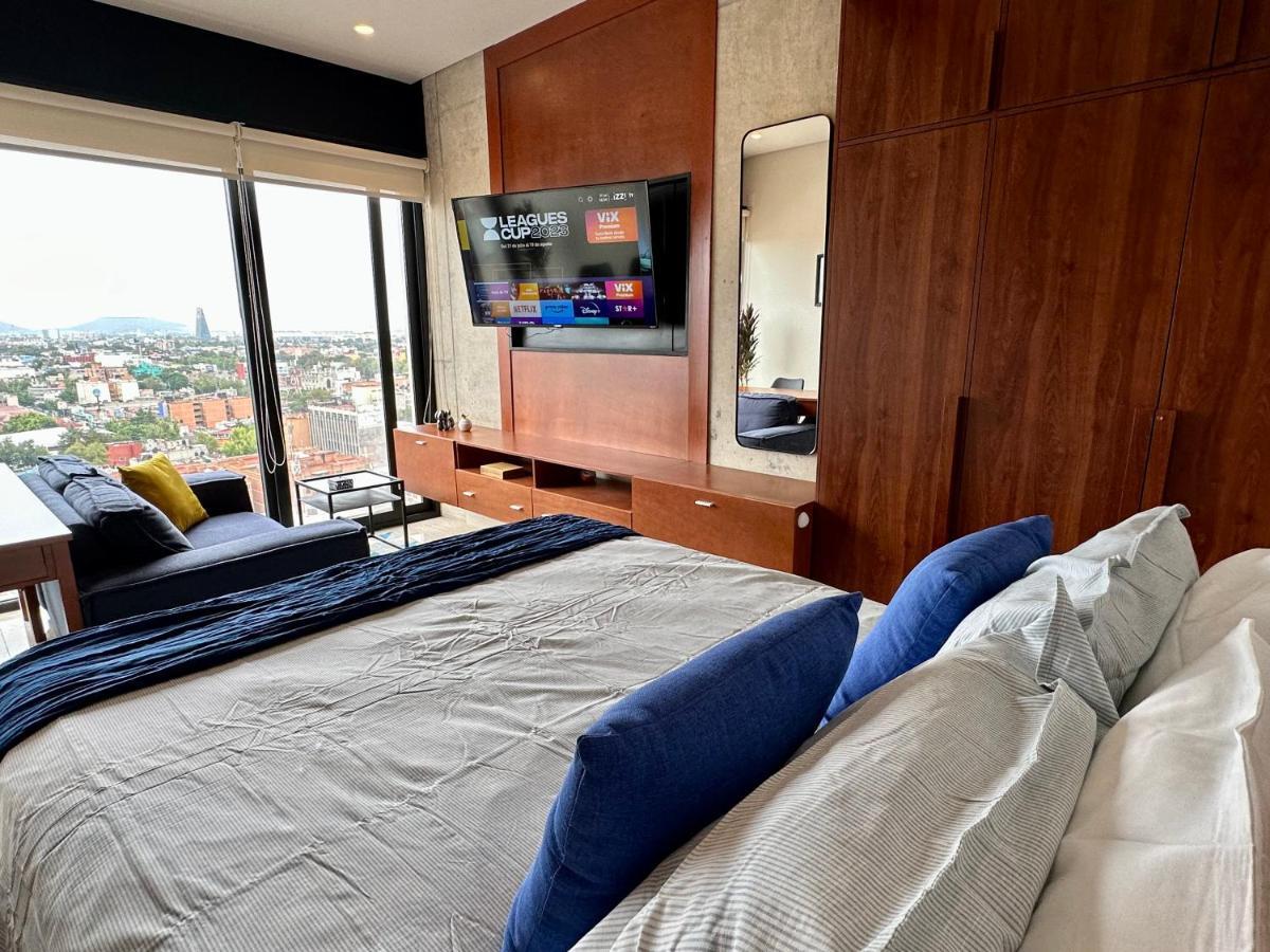 Loft Con Increible Vista Zona Polanco Condesa - Gym Y Business Center Apartment Kota Meksiko Bagian luar foto